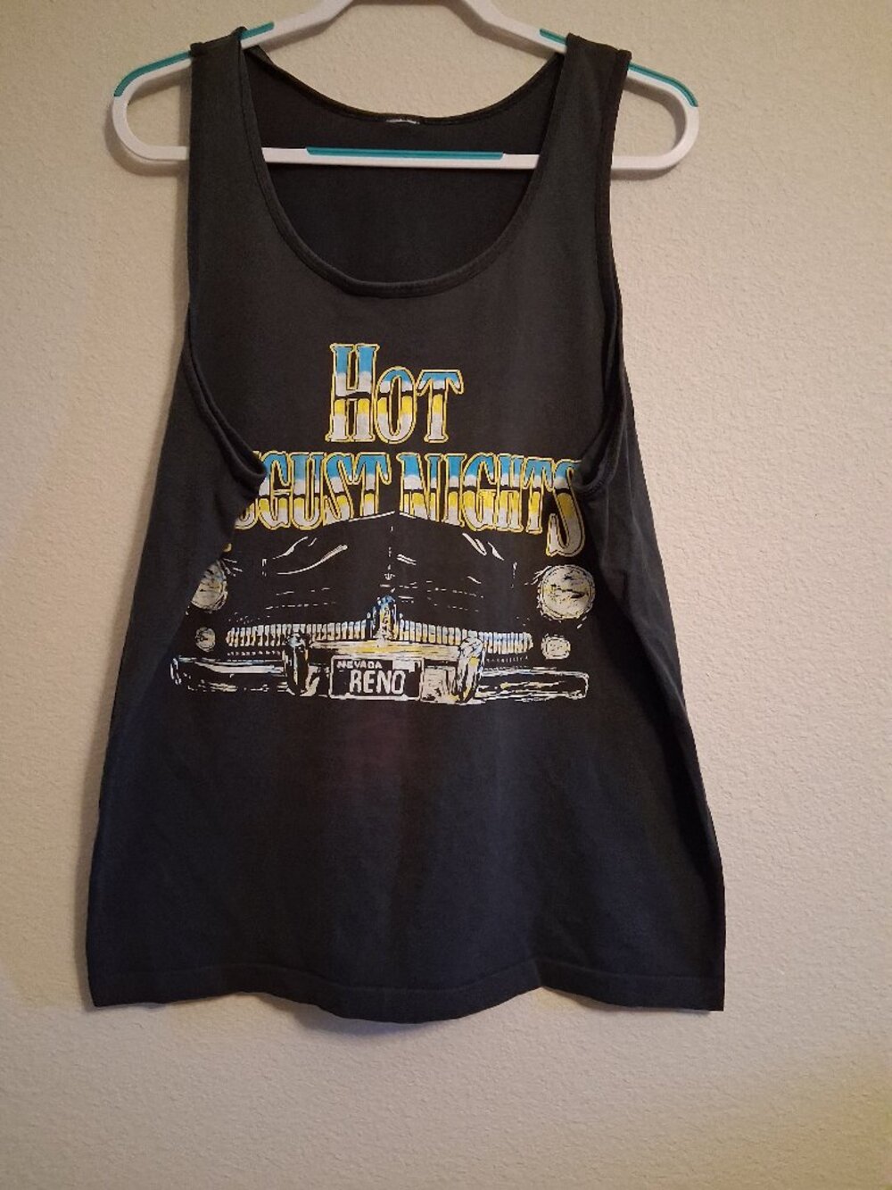 Hot August Nights Reno Nevada Tank Top Black Mens XL classic car casual workout